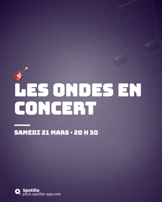 Annonce de concert — slide 1 : Les Ondes en concert