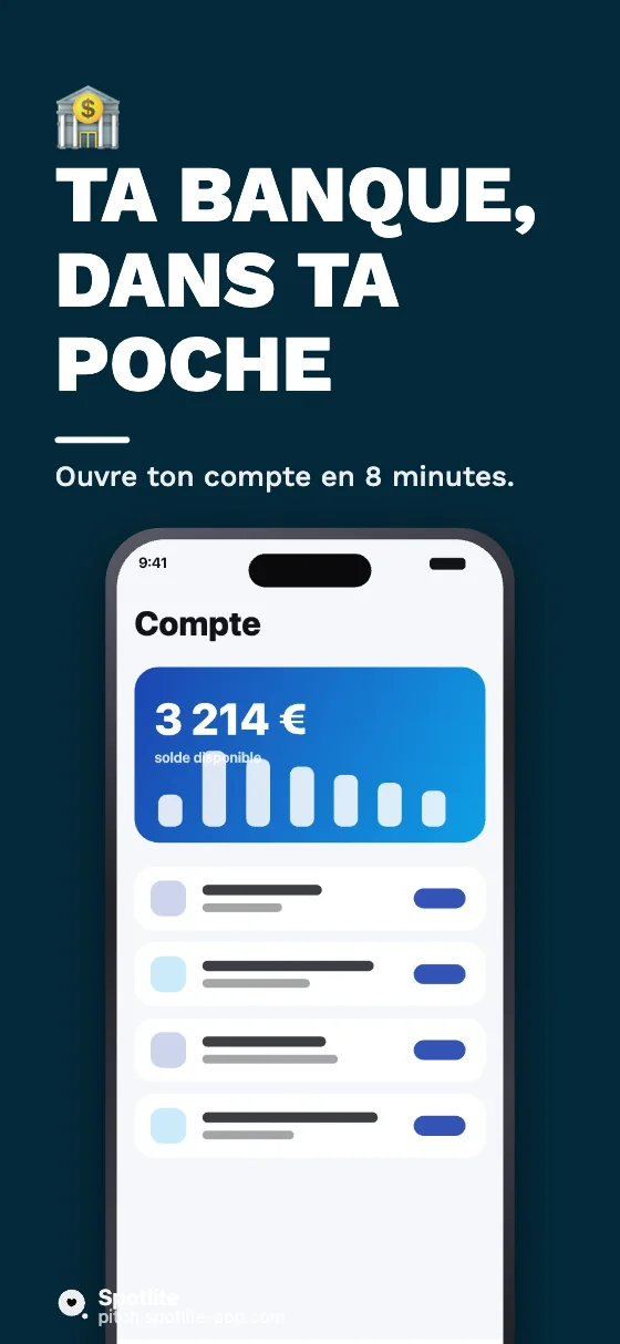 Banque mobile — slide 1 : Ta banque, dans ta poche