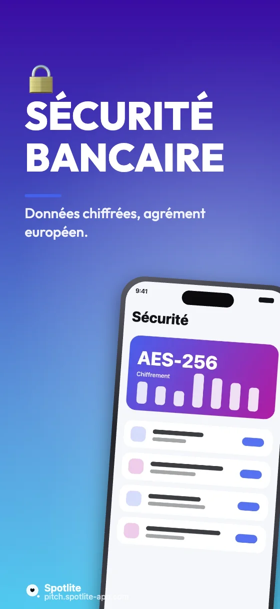 App de budget — slide 5 : Sécurité bancaire