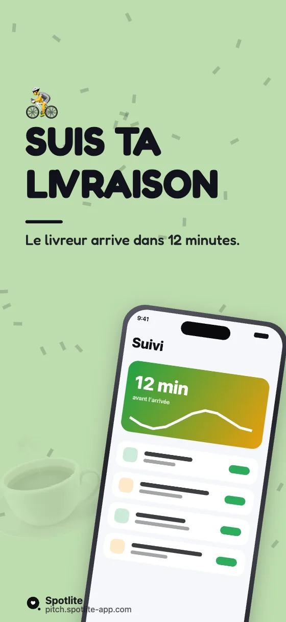 App de courses — slide 4 : Suis ta livraison