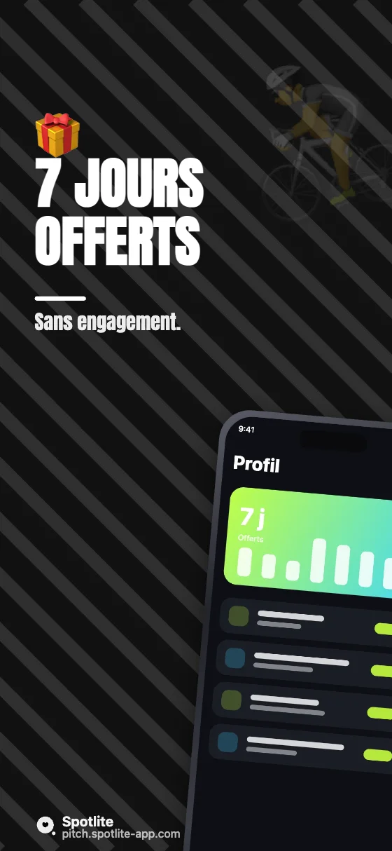 App de sport — slide 5 : 7 jours offerts
