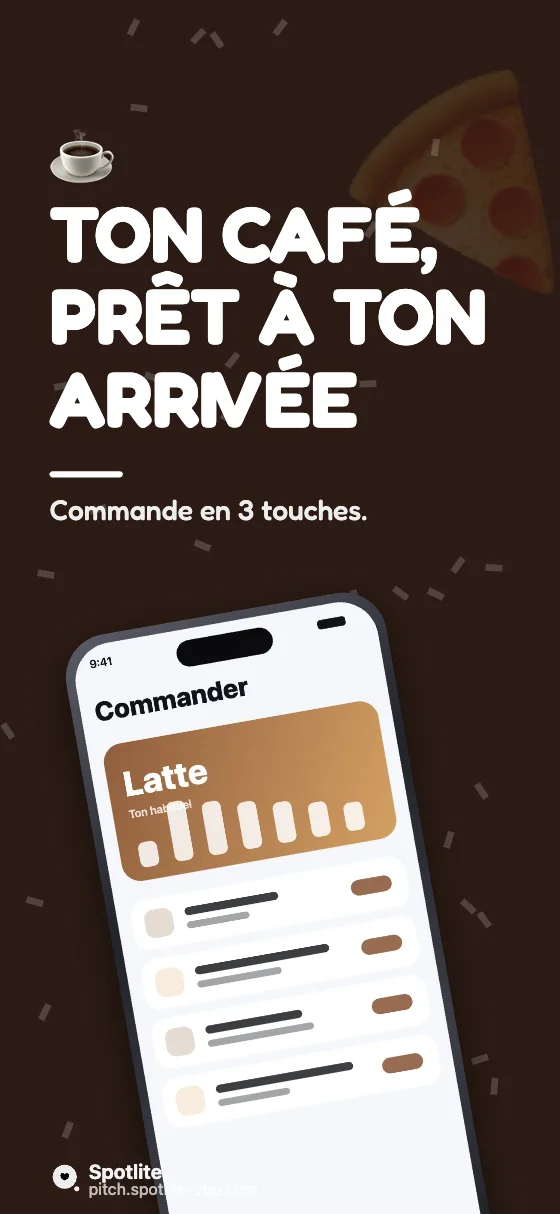 App de commande — slide 1