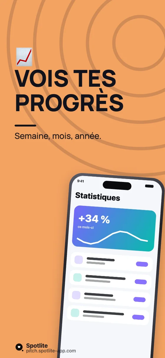 App d'habitudes — slide 4 : Vois tes progrès