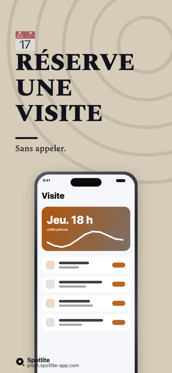 App immobilière — slide 4 : Réserve une visite