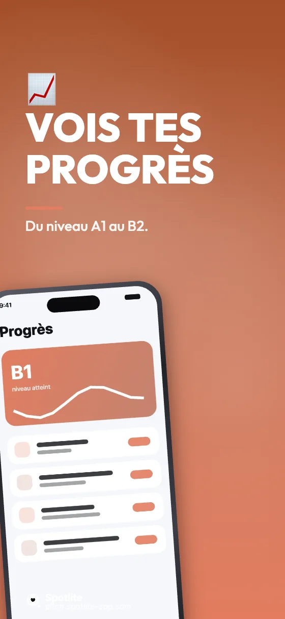 App de langues — slide 4 : Vois tes progrès