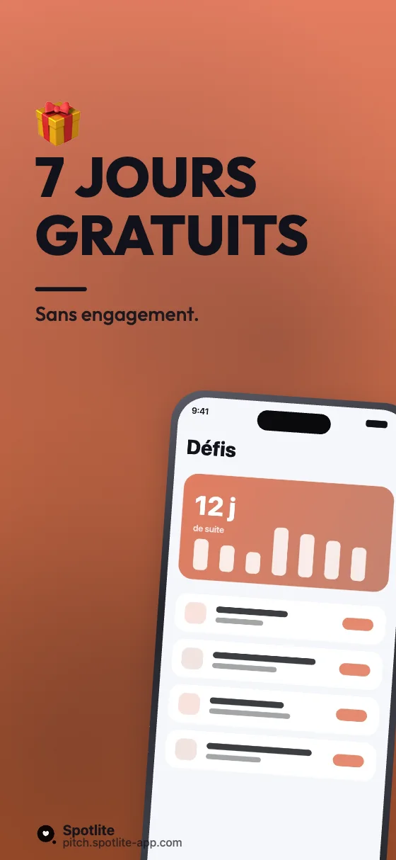 App de langues — slide 5 : 7 jours gratuits