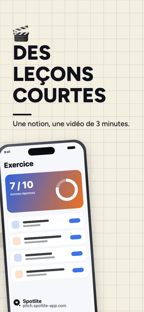 App de maths — slide 2 : Des leçons courtes