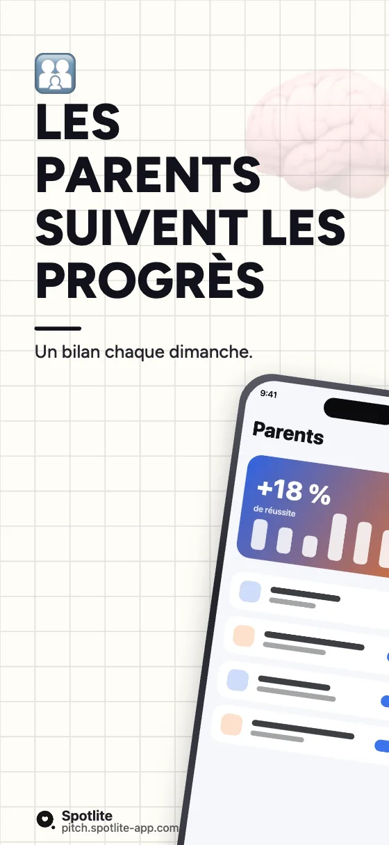App de maths — slide 5 : Les parents suivent les progrès