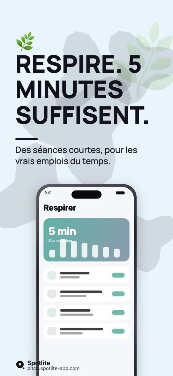 App de méditation — slide 1