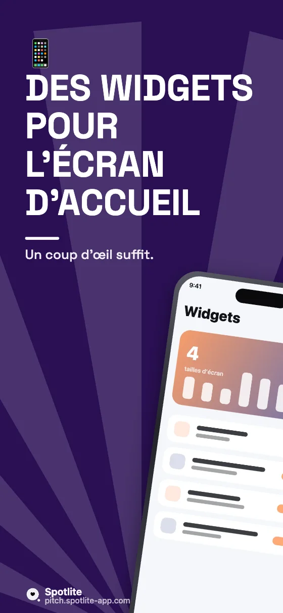App météo — slide 5 : Des widgets pour l'écran d'accueil