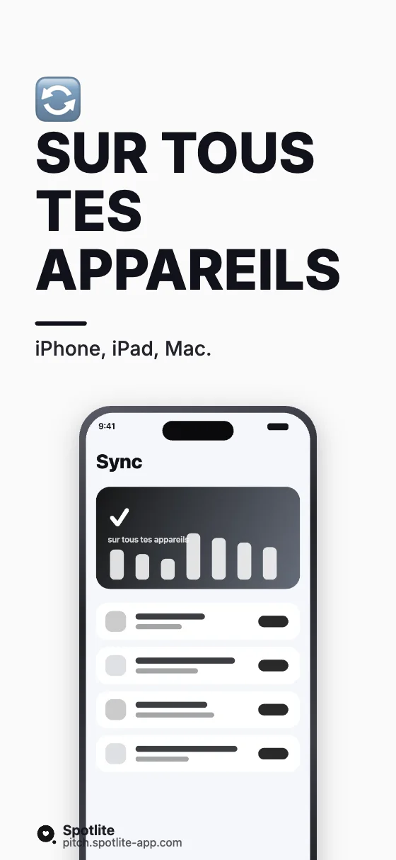 App de notes — slide 5 : Sur tous tes appareils