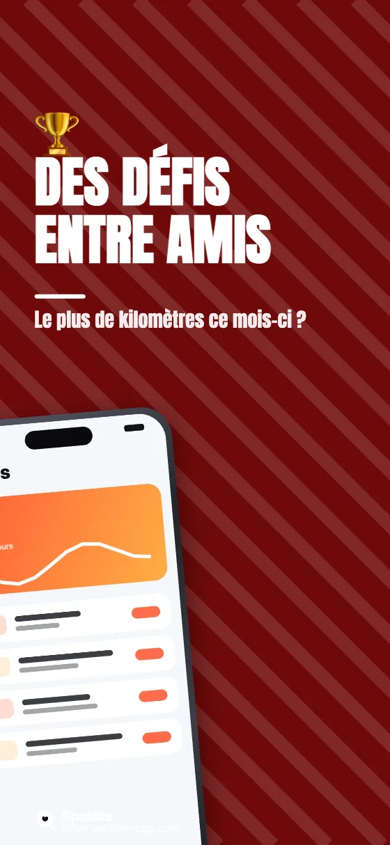 App de course à pied — slide 4 : Des défis entre amis