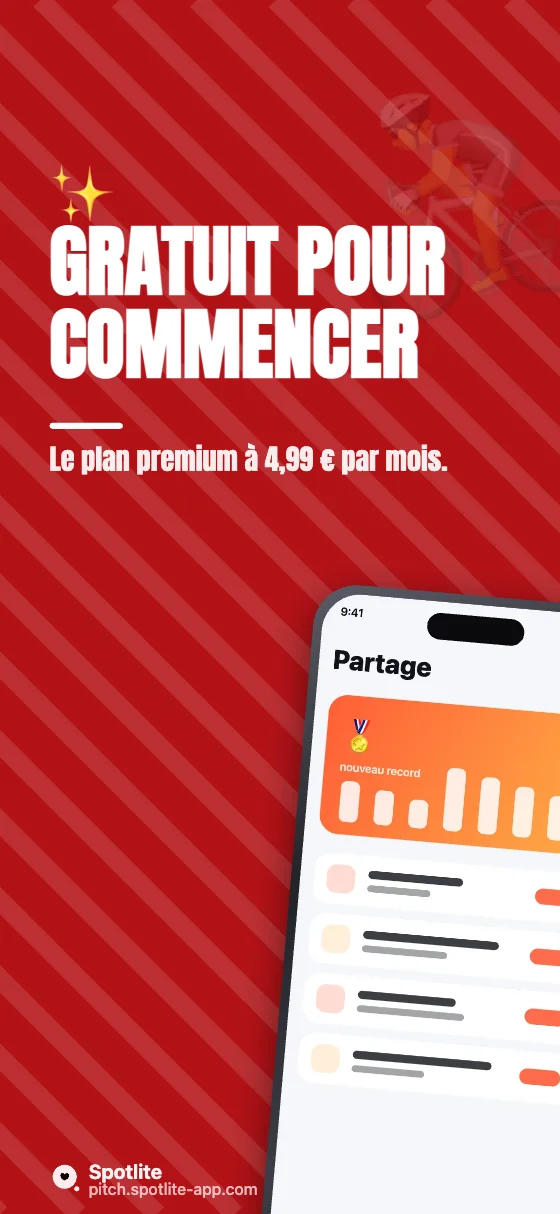App de course à pied — slide 5 : Gratuit pour commencer