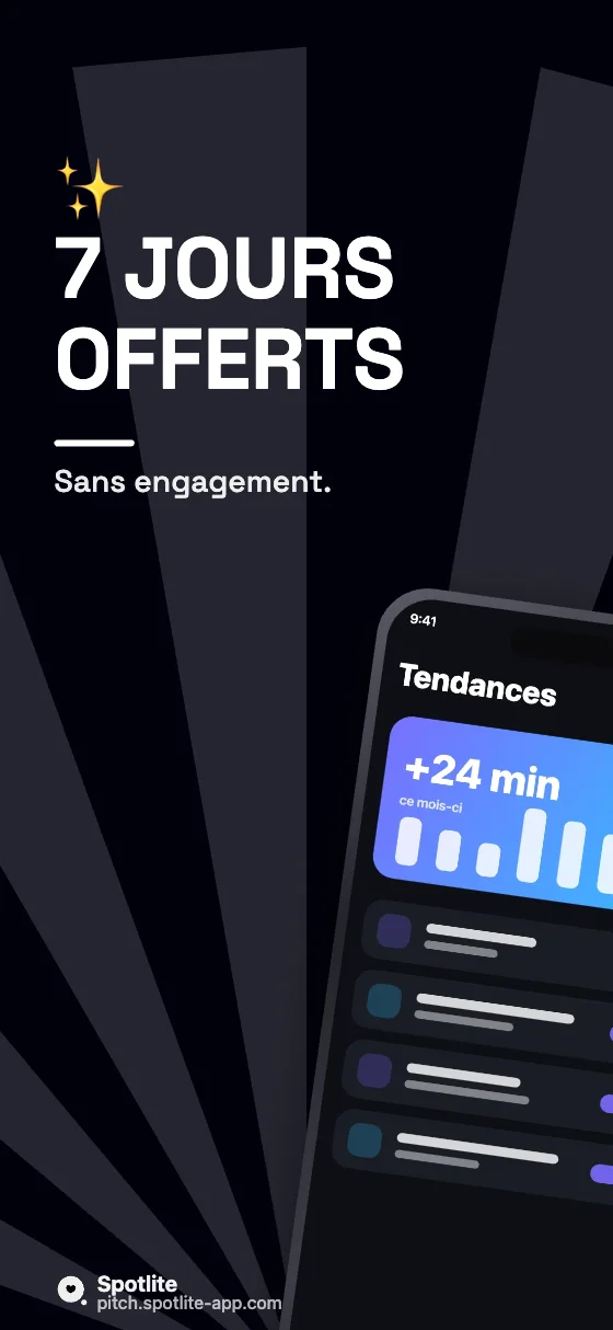 App de sommeil — slide 5 : 7 jours offerts