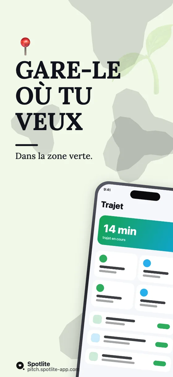 App de vélos partagés — slide 3 : Gare-le où tu veux
