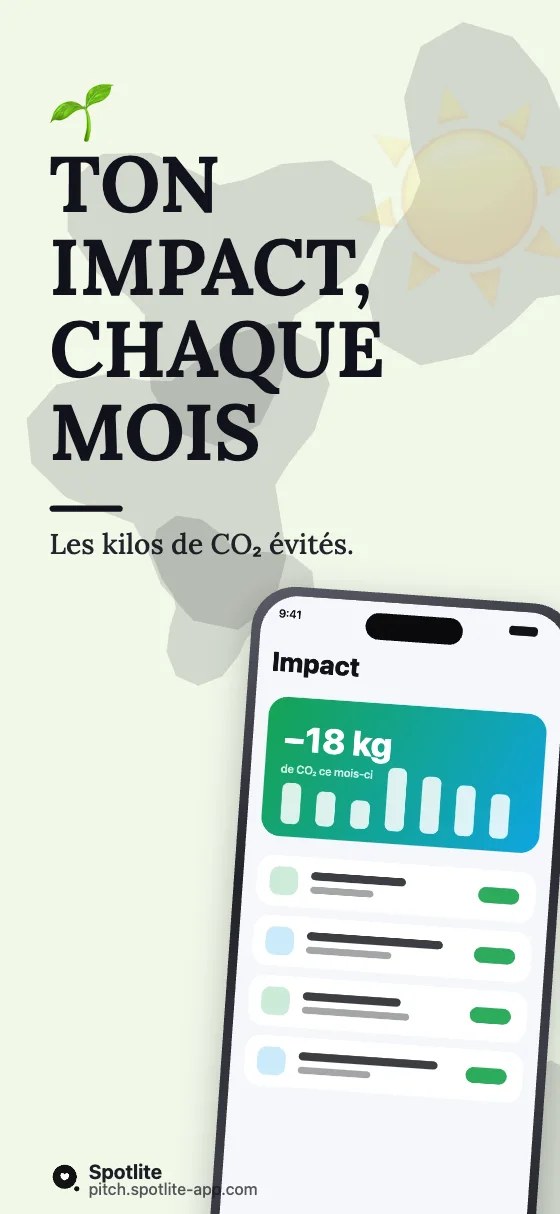App de vélos partagés — slide 5 : Ton impact, chaque mois