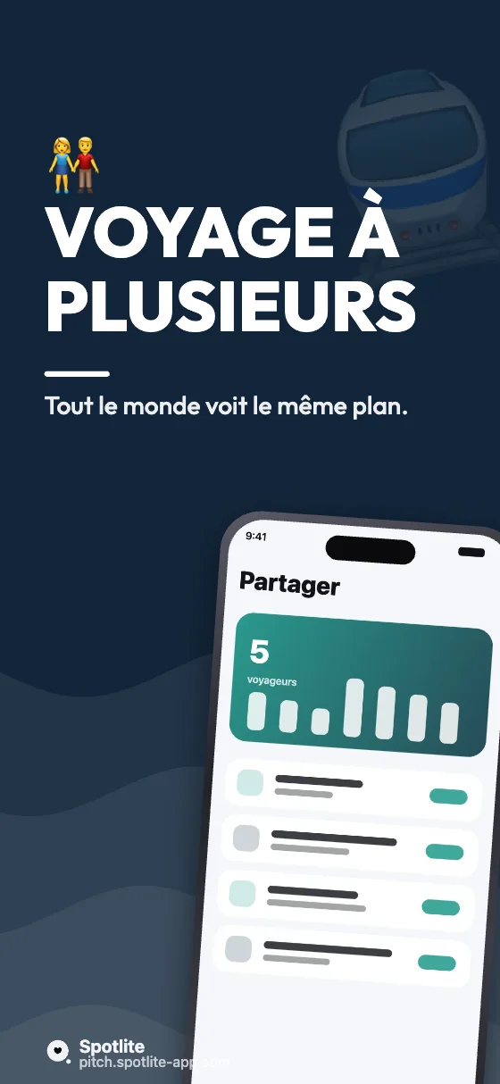 App de voyage — slide 5 : Voyage à plusieurs