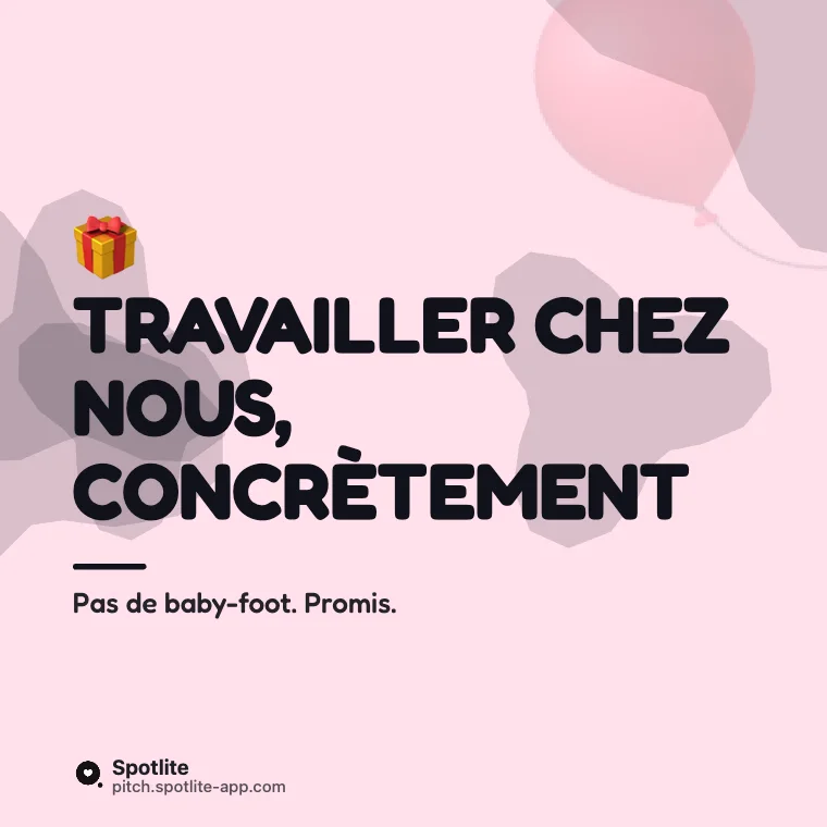 Nos avantages — slide 1 : Travailler chez nous, concrètement