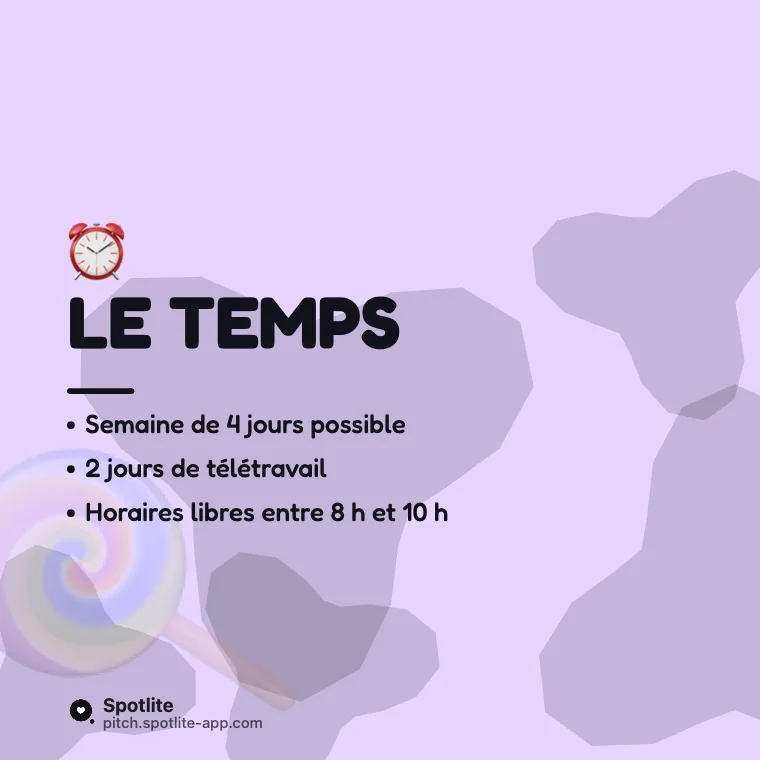 Nos avantages — slide 2 : Le temps