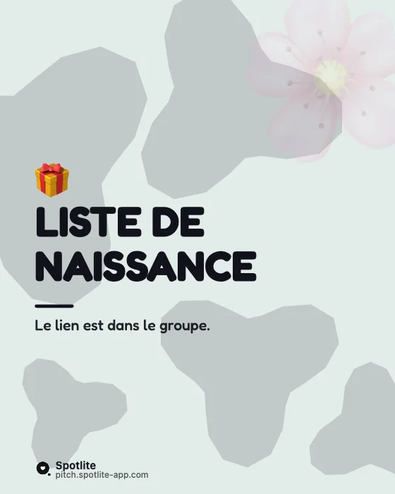 Baby shower — slide 3 : Liste de naissance