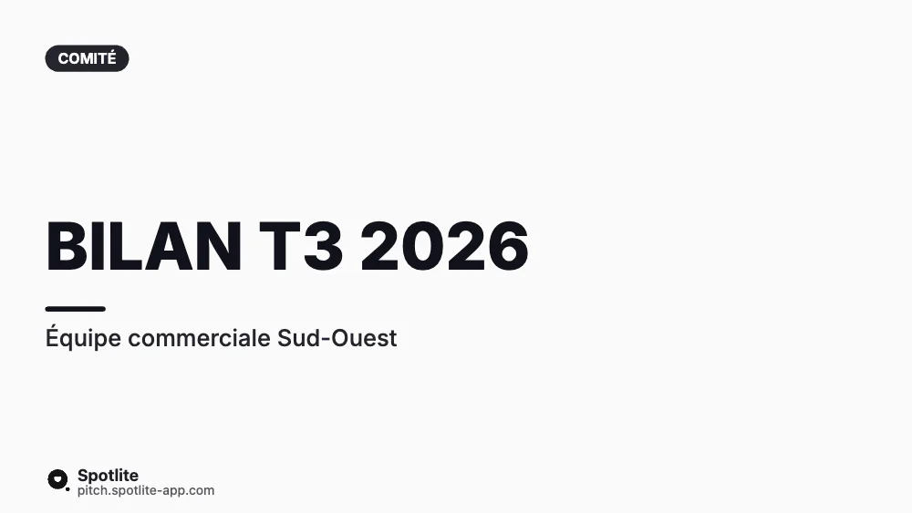 Bilan trimestriel — slide 1