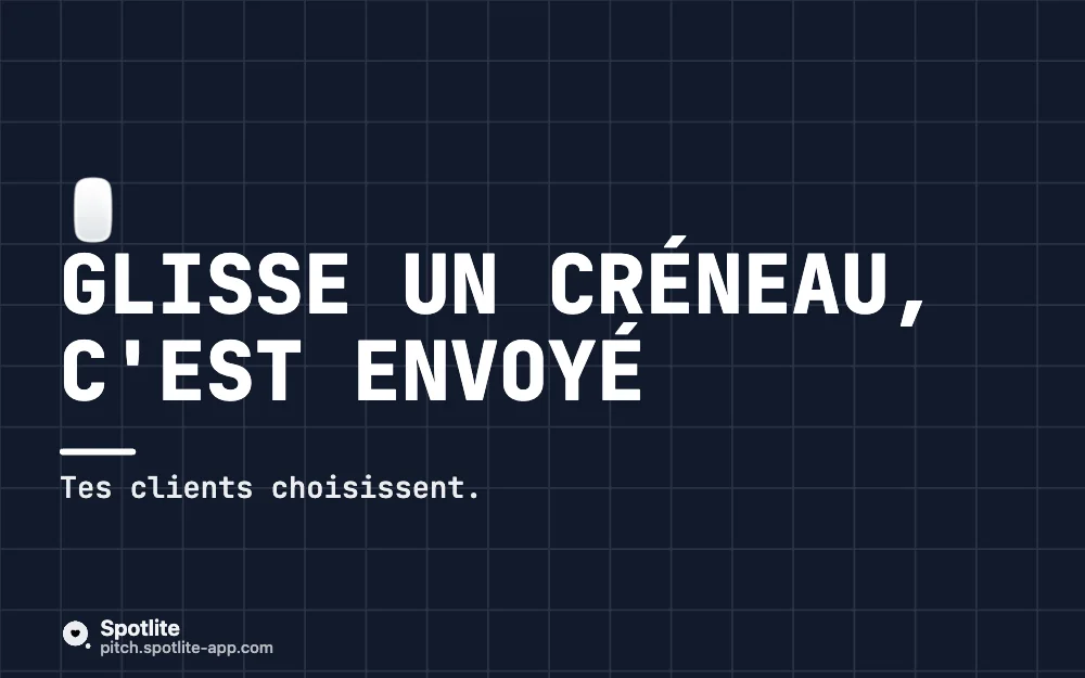 Captures Mac — slide 2 : Glisse un créneau, c'est envoyé