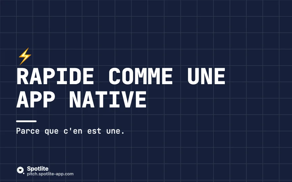 Captures Mac — slide 4 : Rapide comme une app native