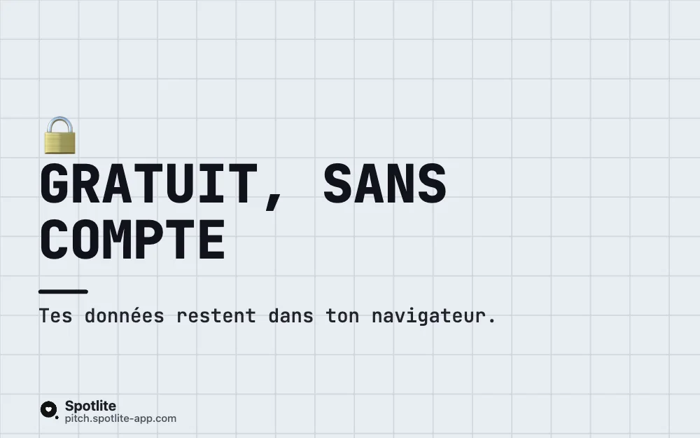 Extension Chrome — slide 4 : Gratuit, sans compte