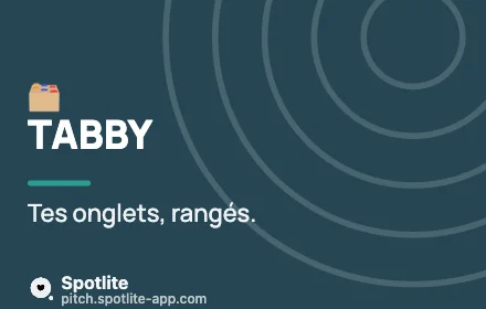 Petite vignette Chrome Web Store — slide 1 : Tabby