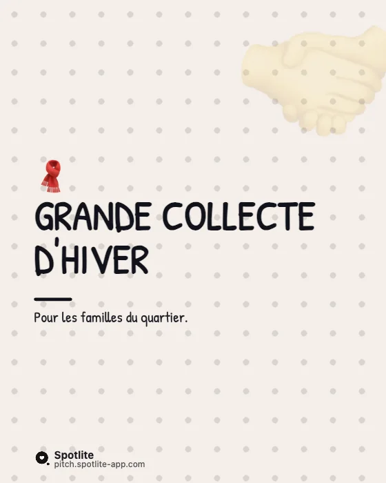 Collecte solidaire — slide 1 : Grande collecte d'hiver