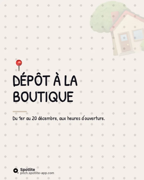 Collecte solidaire — slide 3 : Dépôt à la boutique