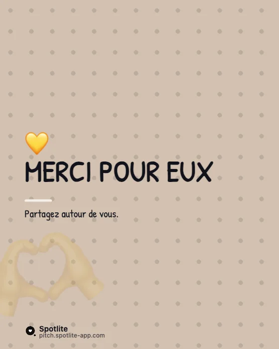 Collecte solidaire — slide 4 : Merci pour eux