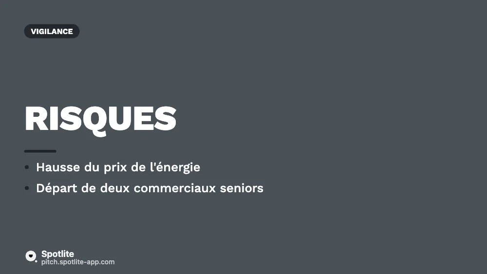 Comité de direction — slide 4 : Risques