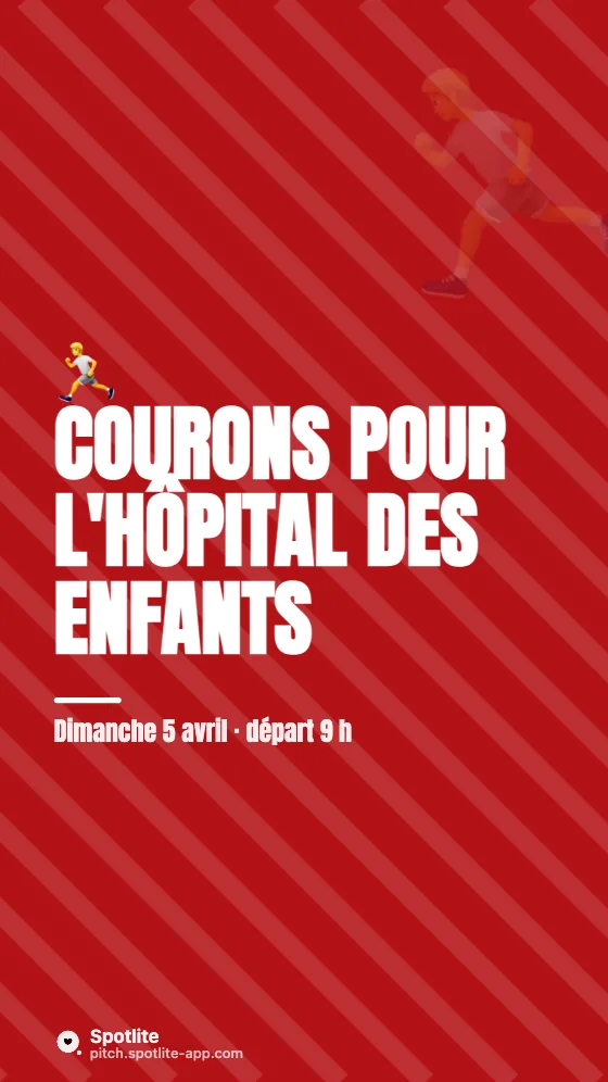 Course solidaire — slide 1 : Courons pour l'hôpital des enfants