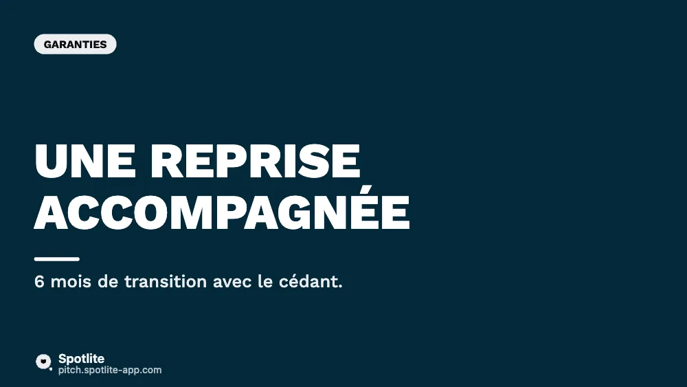 Dossier de prêt bancaire — slide 6 : Une reprise accompagnée
