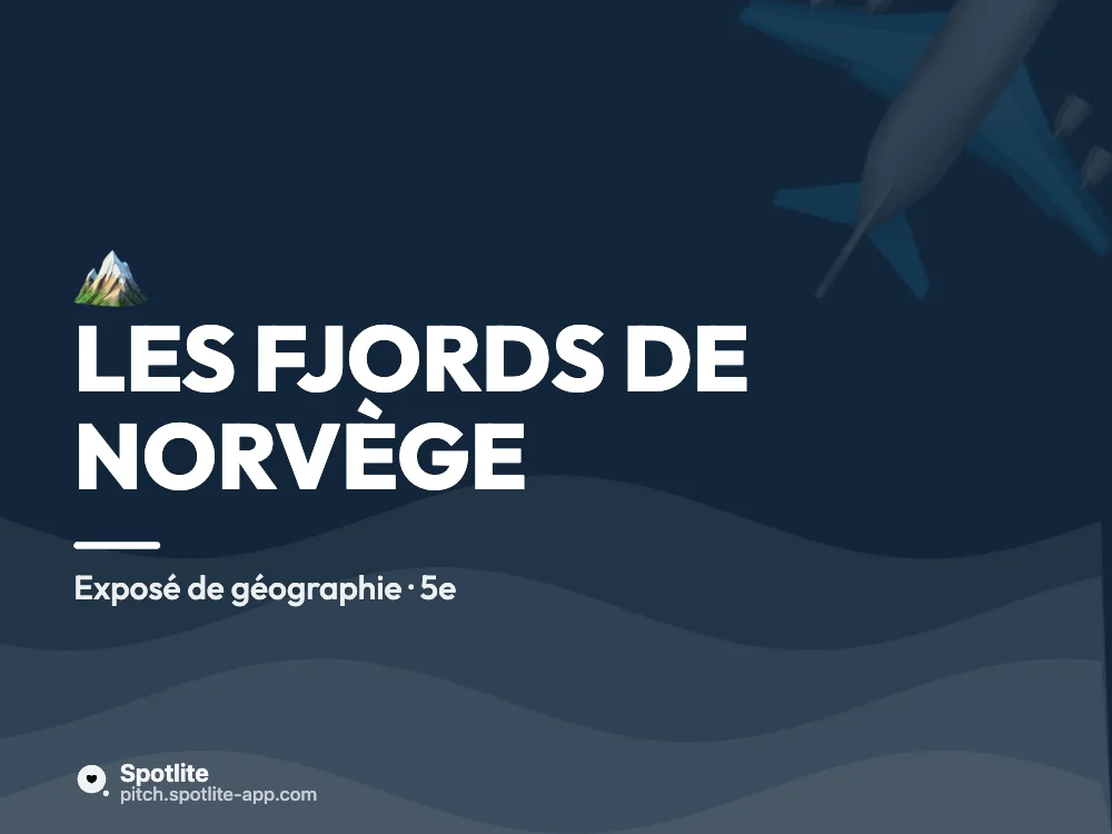 Exposé de géographie — slide 1 : Les fjords de Norvège