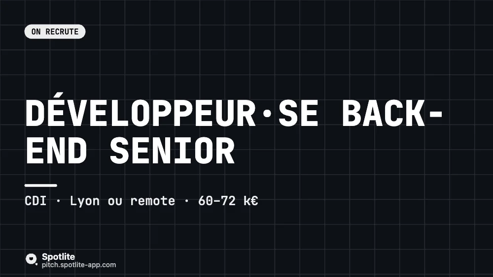 Fiche de poste développeur — slide 1