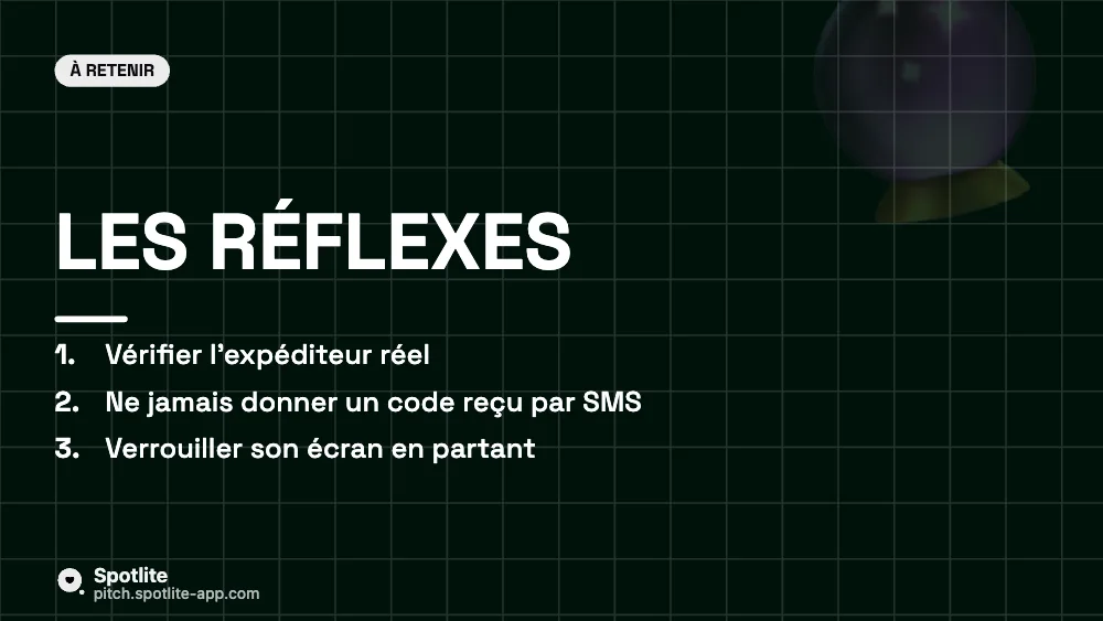 Formation cybersécurité — slide 3 : Les réflexes