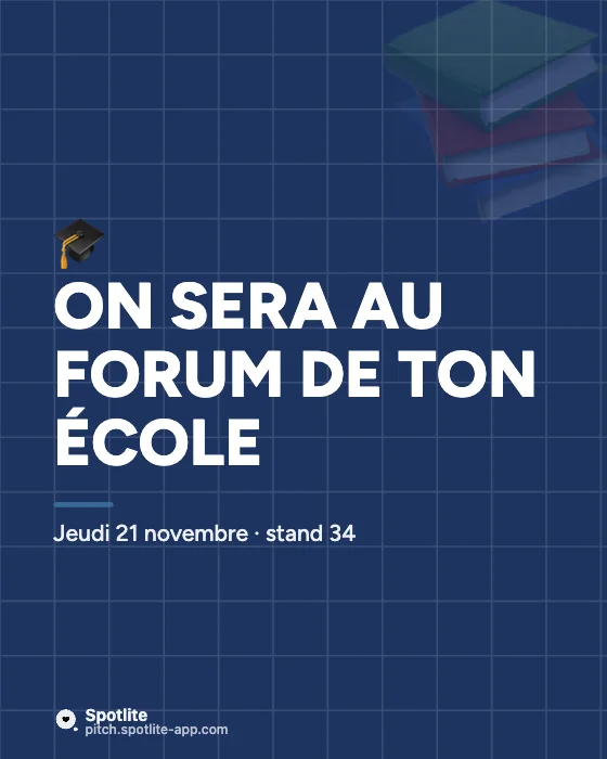 Forum écoles — slide 1 : On sera au forum de ton école
