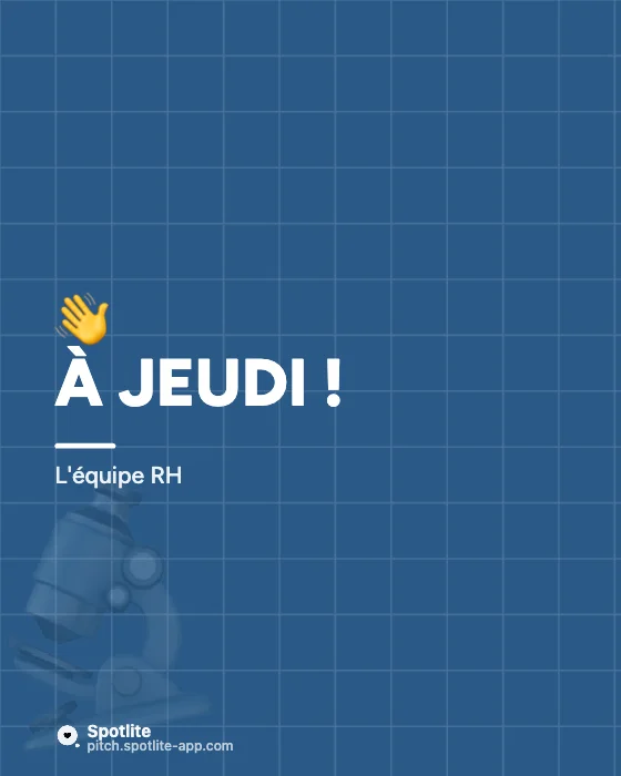 Forum écoles — slide 4 : À jeudi !
