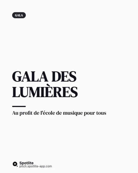 Gala caritatif — slide 1 : Gala des Lumières