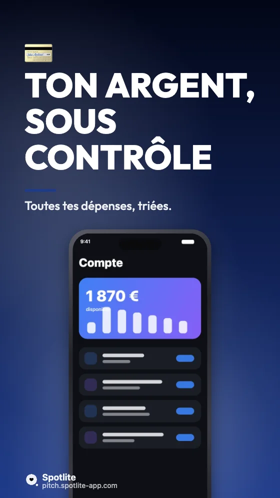 Google Play — banque — slide 1 : Ton argent, sous contrôle