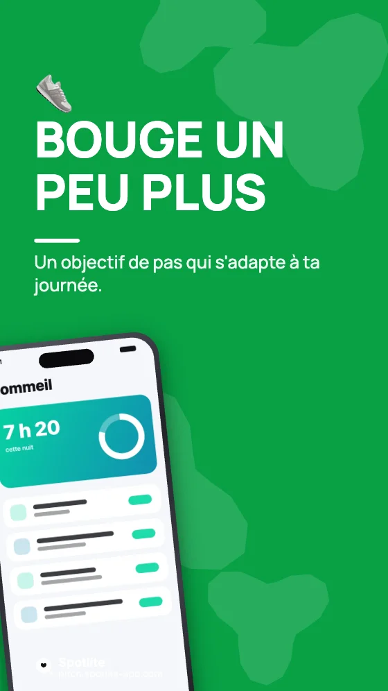 Google Play — santé — slide 2 : Bouge un peu plus