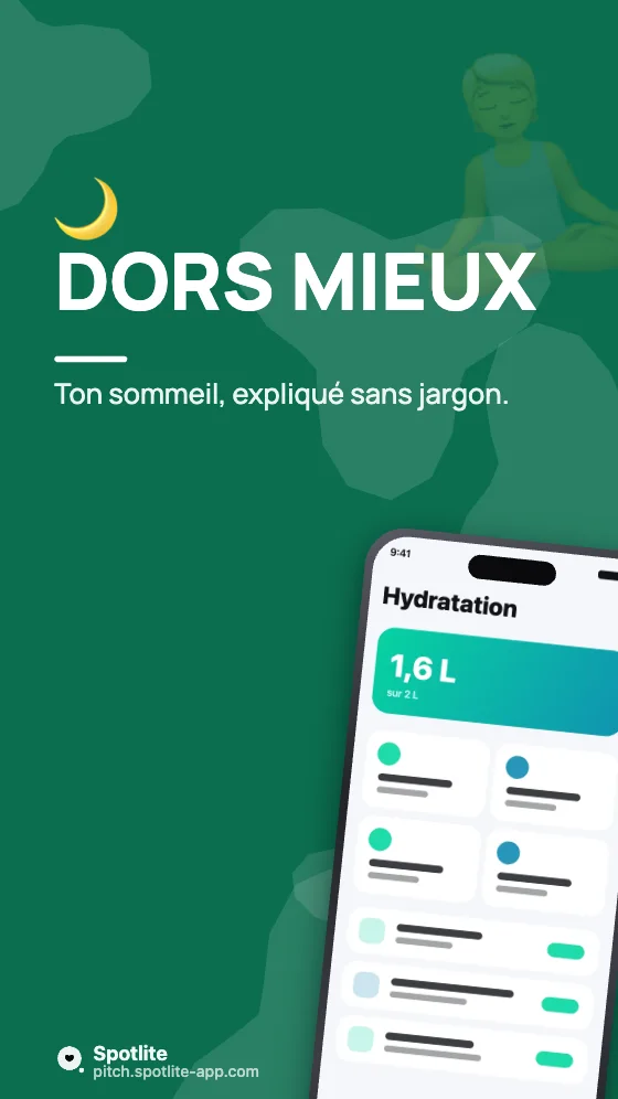 Google Play — santé — slide 3 : Dors mieux