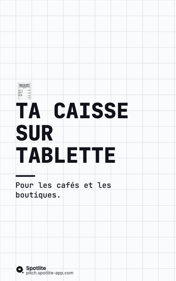 Captures tablette — slide 1 : Ta caisse sur tablette