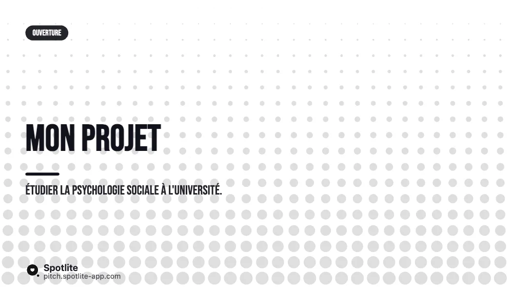 Grand oral du bac — slide 5 : Mon projet