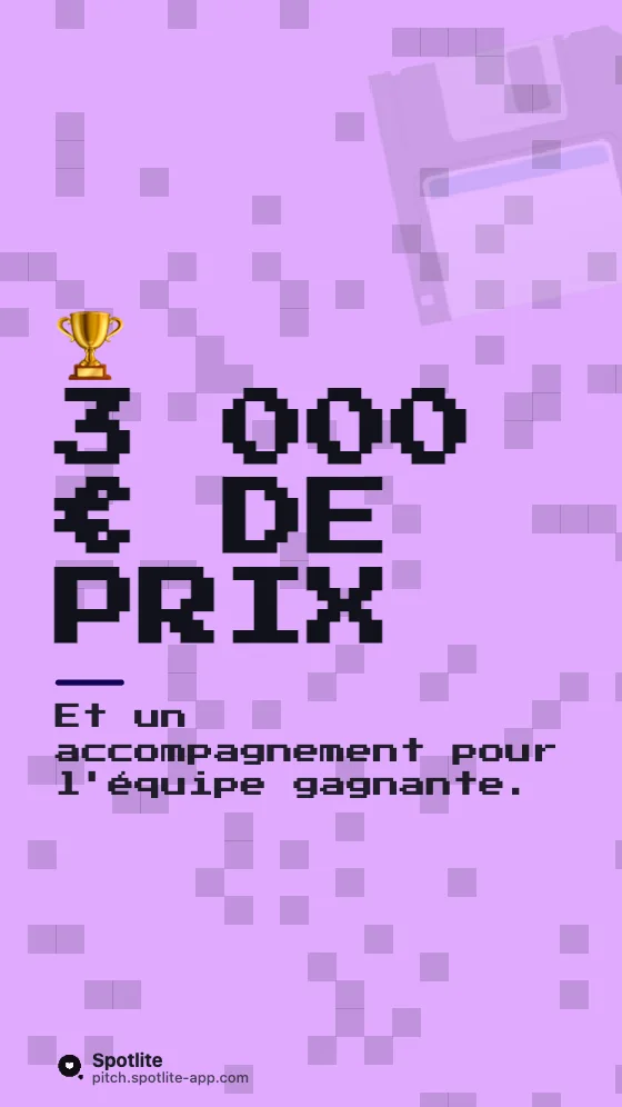 Hackathon — slide 3 : 3 000 € de prix