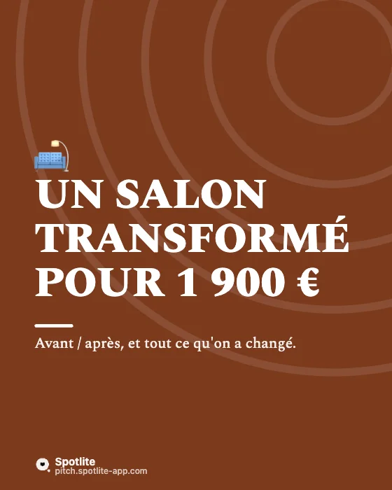 Avant / après déco — slide 1 : Un salon transformé pour 1 900 €