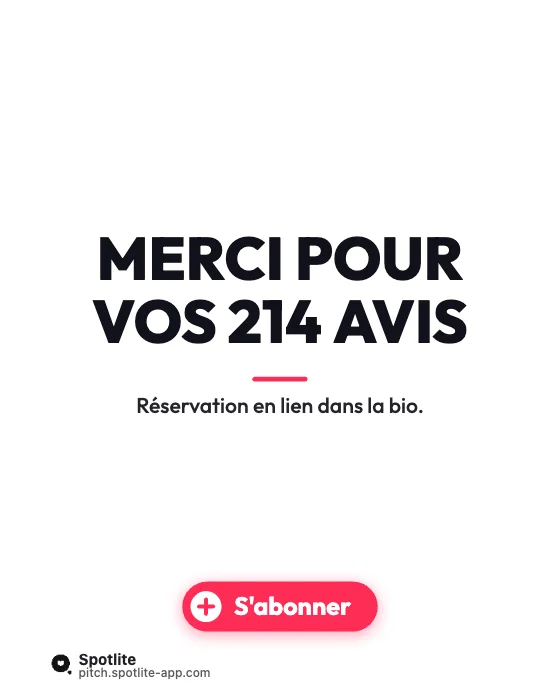 Avis clients — slide 5 : Merci pour vos 214 avis