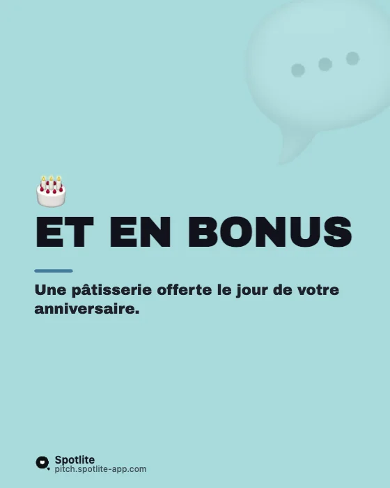 Carte de fidélité — slide 3 : Et en bonus